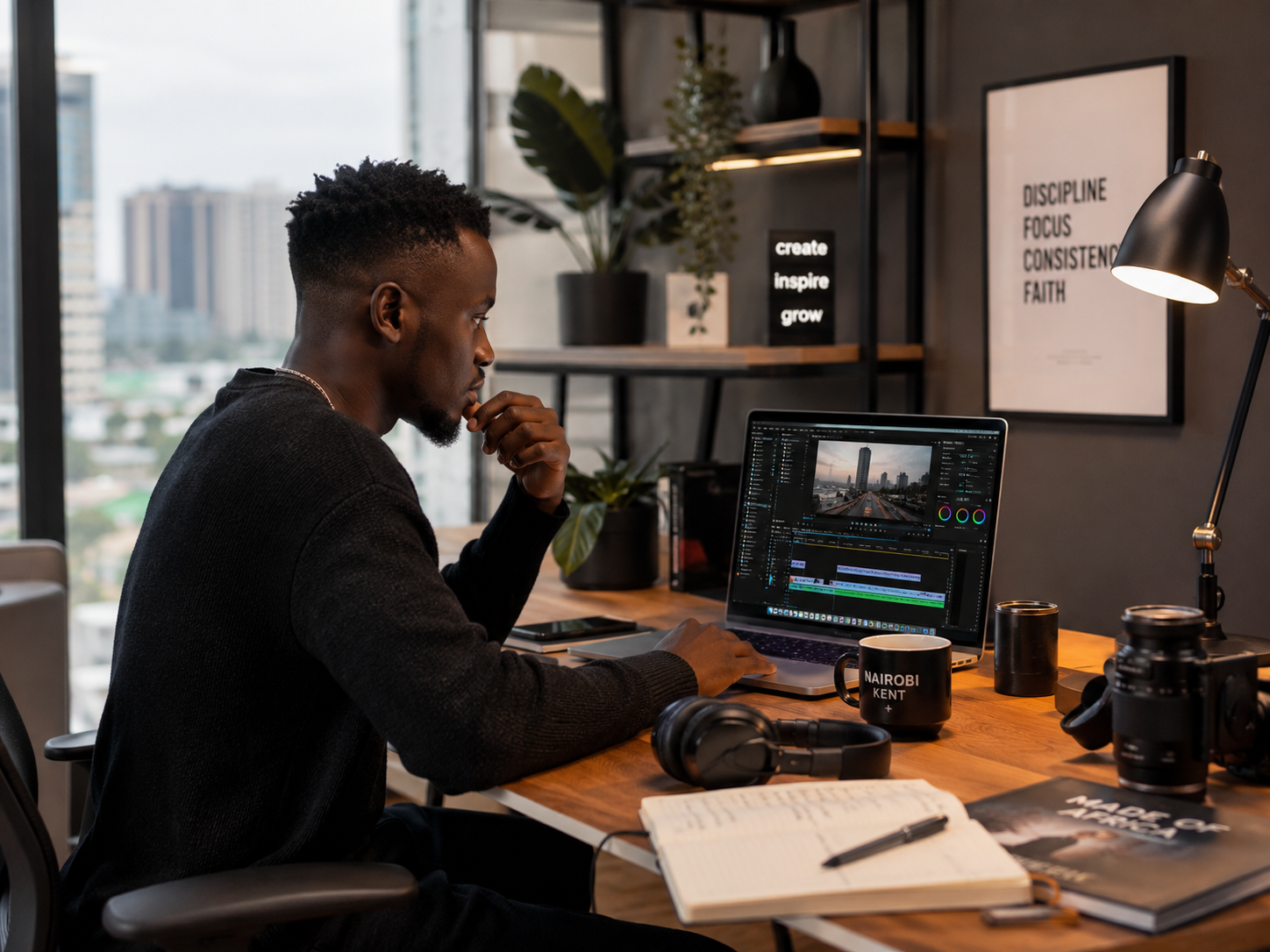 Consultant working at desk